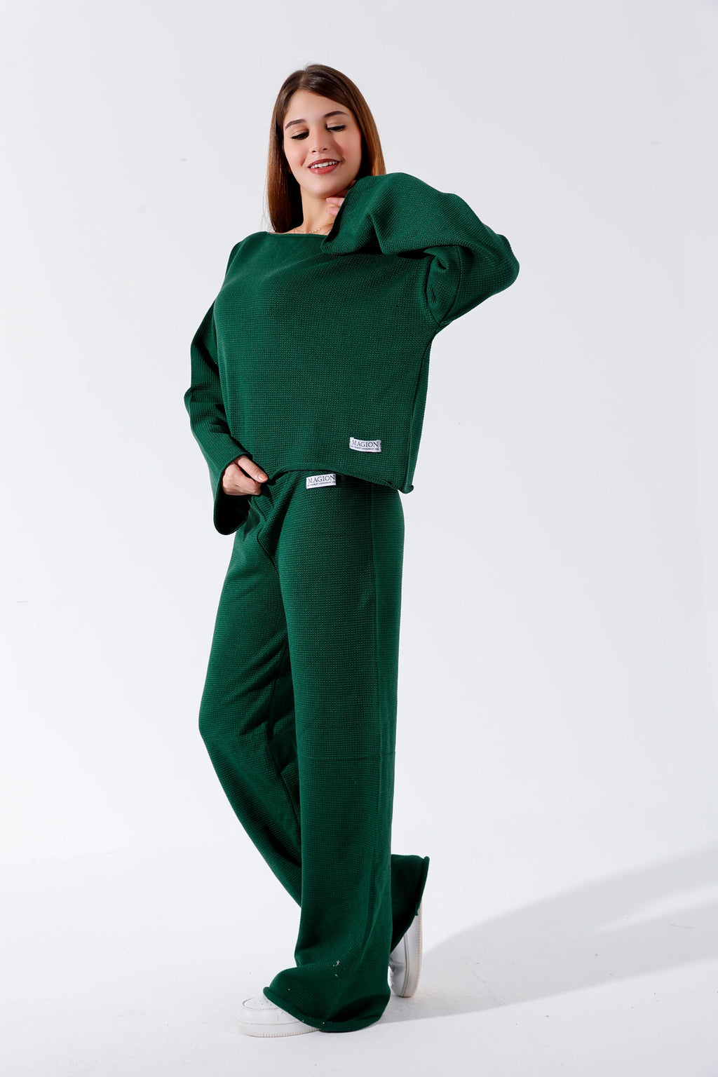 Olive knitted set