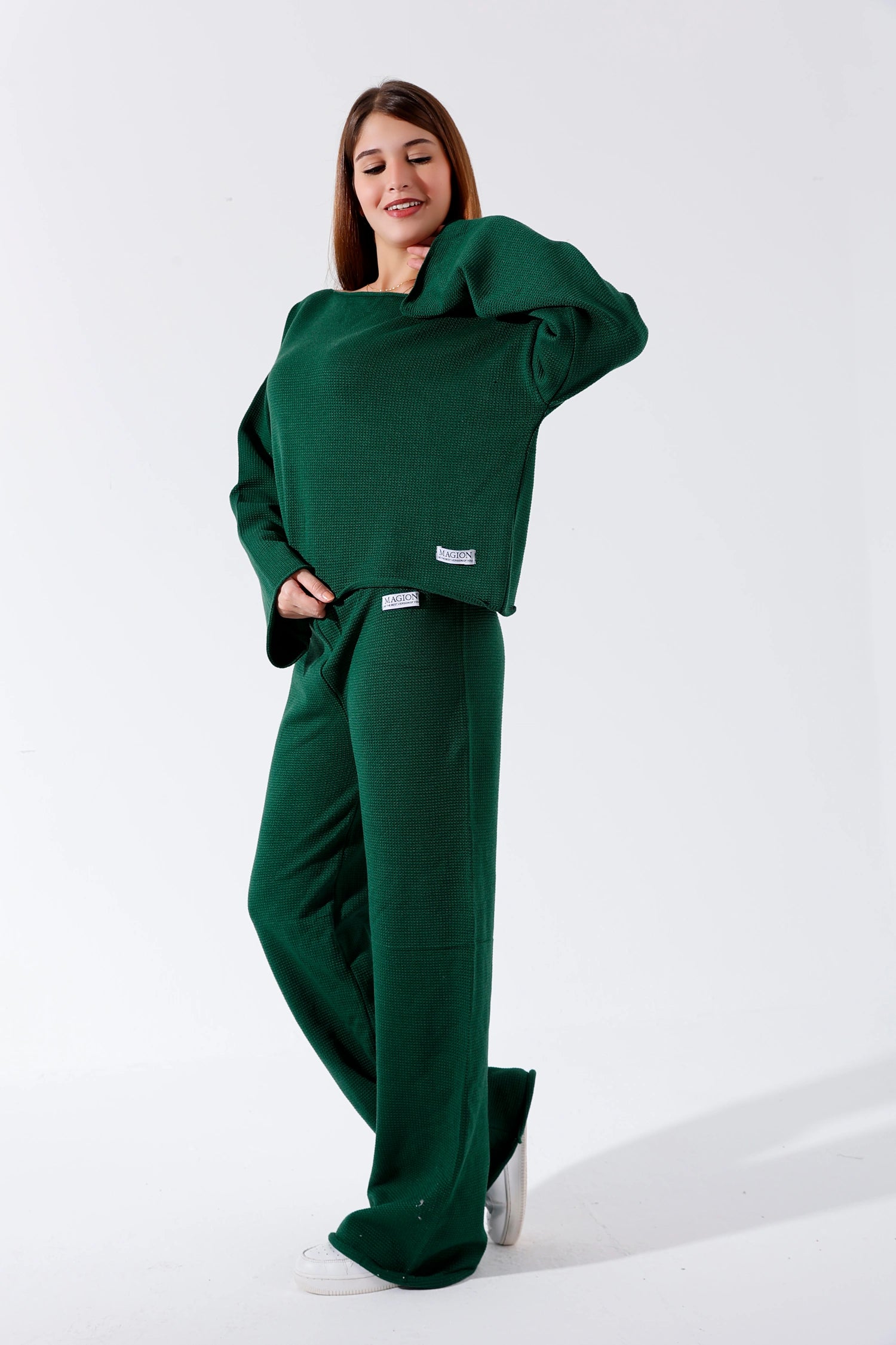 Olive knitted set