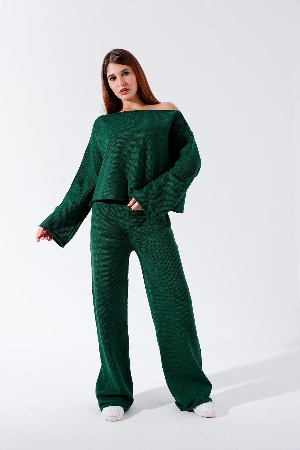 Olive knitted set