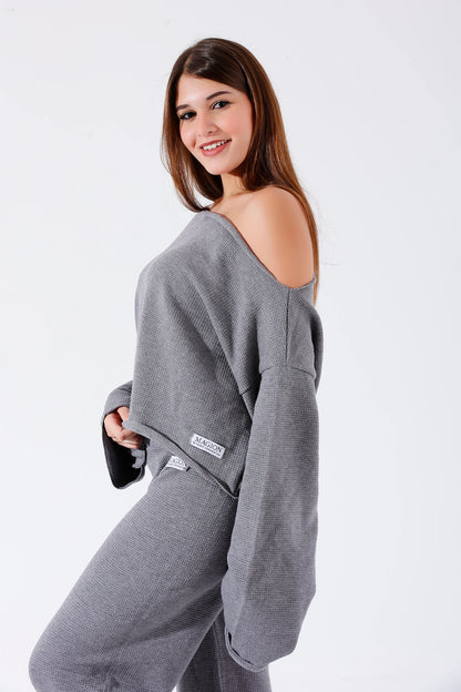 Gray cozy sweater