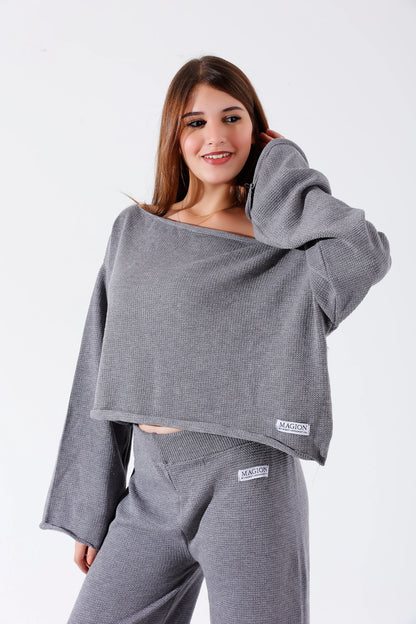 Gray cozy sweater
