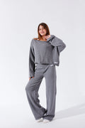Gray knitted set
