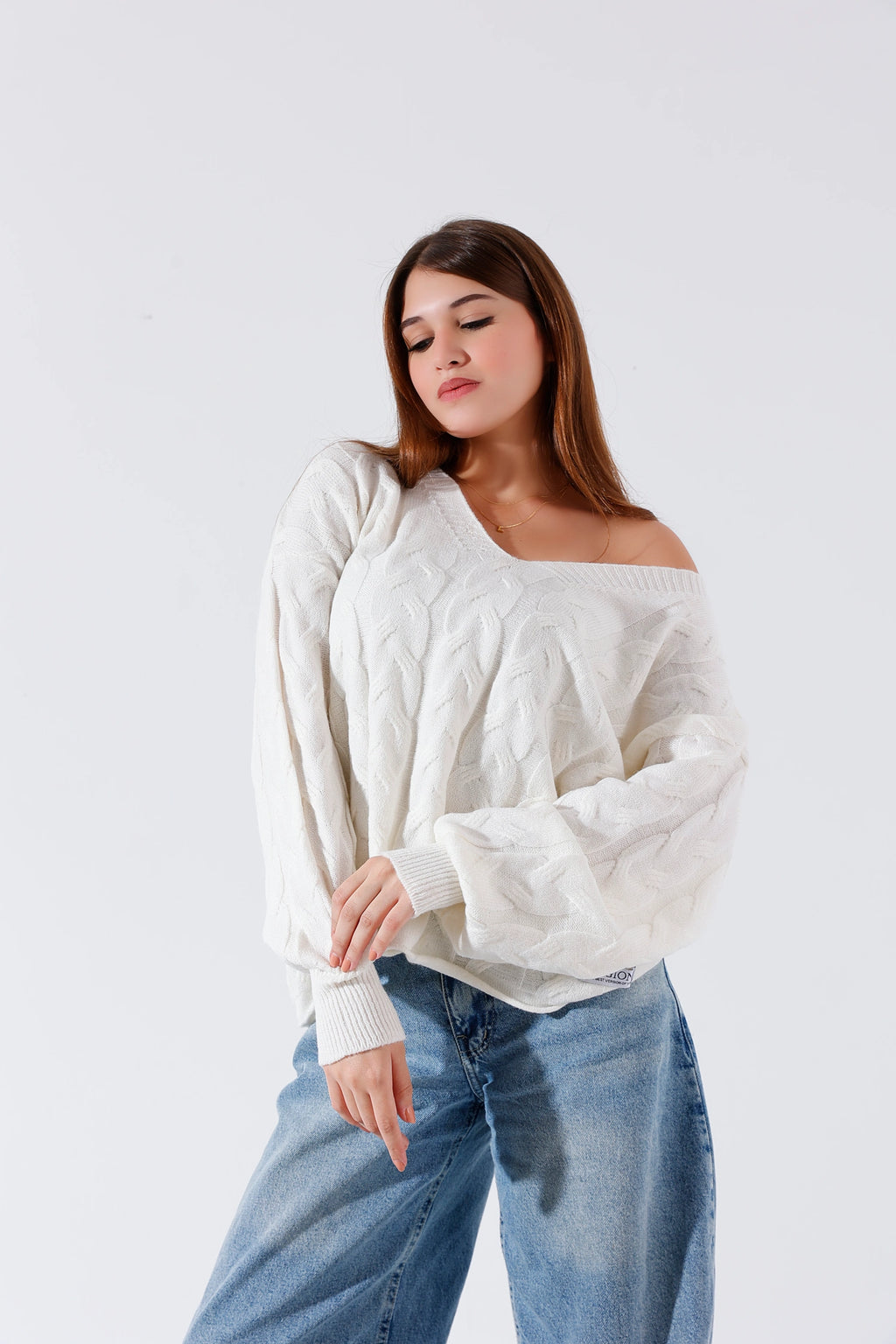 White v off shoulder