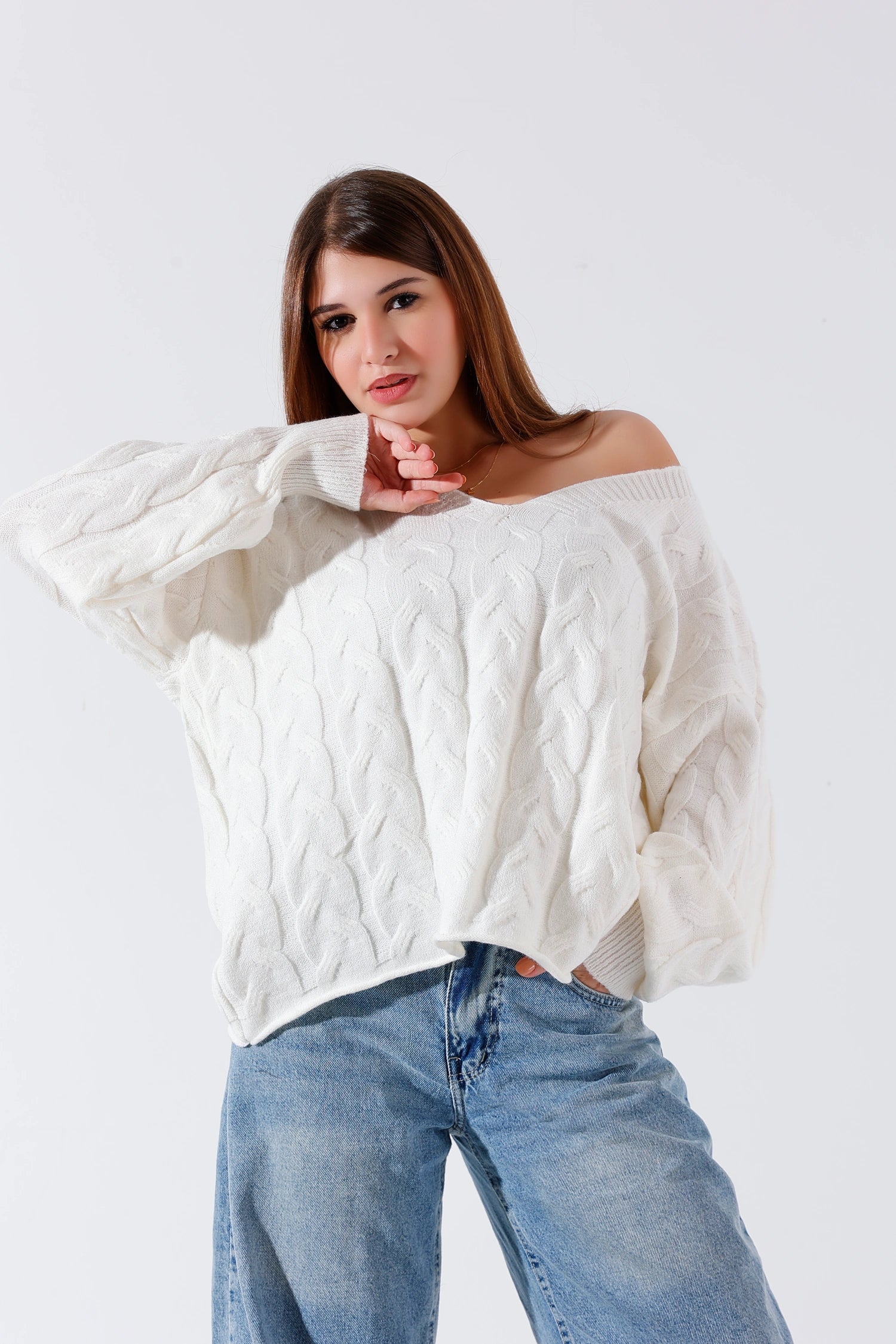White v off shoulder