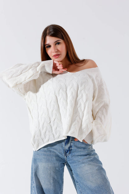 White v off shoulder