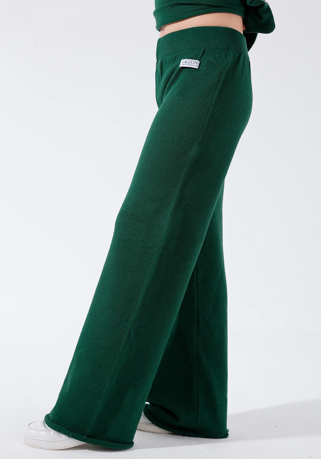 Olive knitted pants